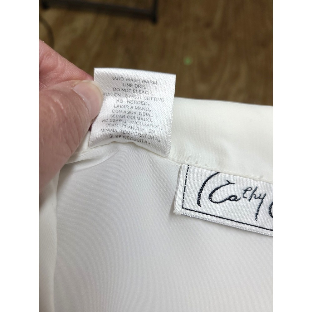 Cathy Che Womens Blouse w Lace Accent Sz 12 Bisiness‎ Office Capsule - Picture 4 of 7